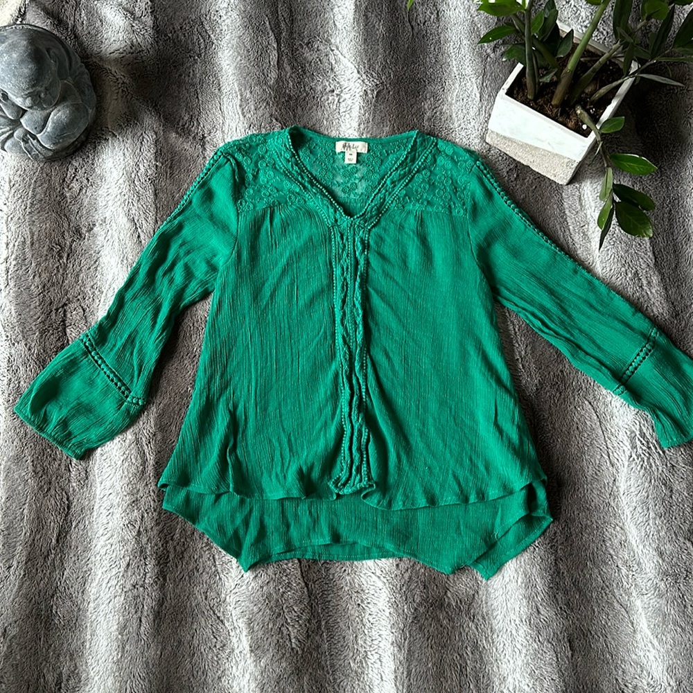 Green Style & Co Blouse